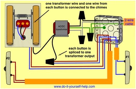 doorbell installation diagram wire  transformer door bell sc  st electrical