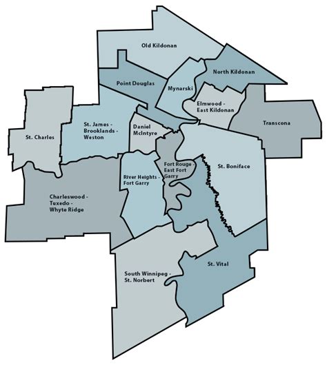 maps   winnipeg wards boundaries commission city clerks