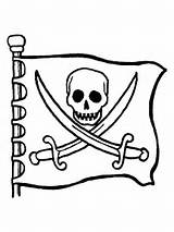 Coloring Pirate Pages Skulls Skull Popular Bones sketch template
