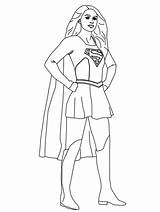 Supergirl Danvers Kara sketch template