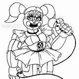 Coloring Sister Location Pages Fnaf sketch template