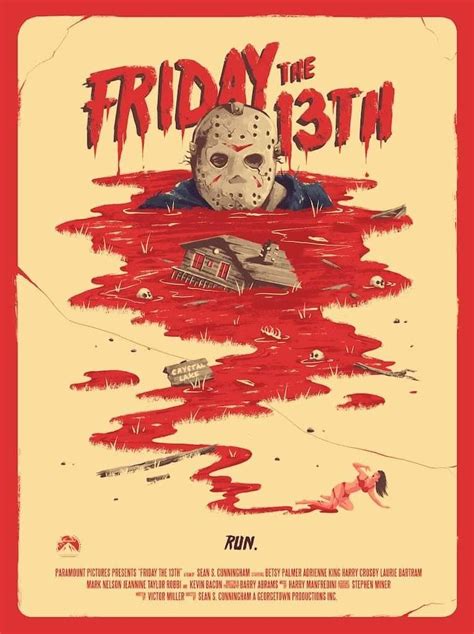 Horror Movie Poster Art Friday The 13th 1980 By Marie Bergeron