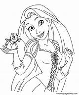 Rapunzel Tangled Raiponce Pascal Princesse Colorare Disegni Colorir Ausmalbilder Enredados Prinzessin Conte Freres Grimm Entitlementtrap Princesa Disneyclips Malvorlage Picturethemagic Malvorlagen sketch template
