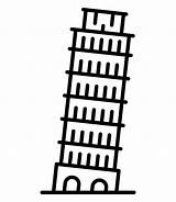 Pisa Leaning Toren Turm Schiefe Scheve Clipartmag Vectoren Onlinewebfonts sketch template