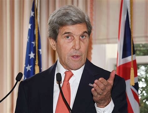 Us Secretary Of State John Kerry Speaks During A Press