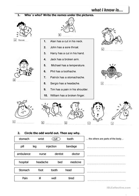 printable health worksheets  middle school  printable