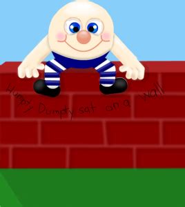 humpty dumpty sitting   wall
