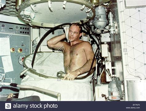 showering on skylab astronaut jack r lousma takes a
