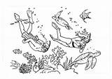 Coloring Dive Diving Plunge Large Edupics sketch template