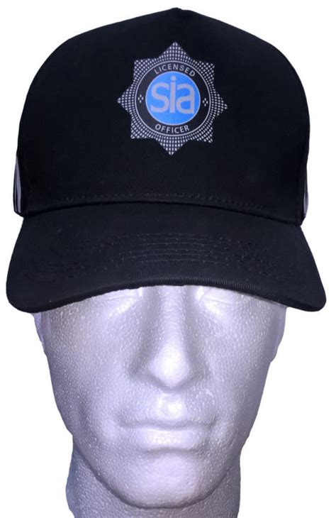 Sia Uk Security Officers Baseball Cap With Licensed Officer Badge