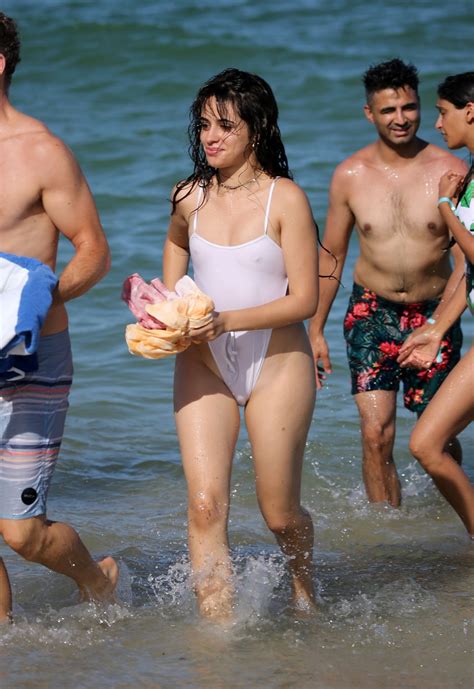 Camila Cabello Thefappening Tits And Cameltoe At A Beach