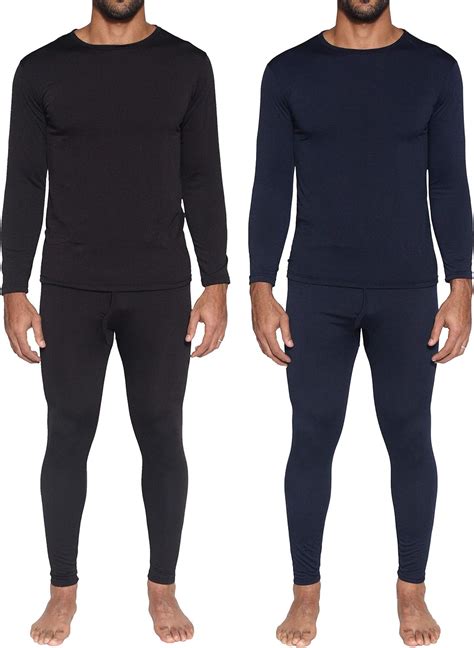 mens thermal sets thermal underwear  men long sleeve top bottom fleece lined long