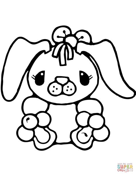 tiny bunny rabbit coloring page  printable coloring pages