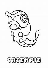 Pokemon Metapod Caterpie Coloriages sketch template