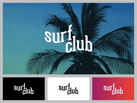 club logo design  surf club  toblindfoldher graphic design