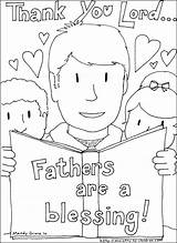 Coloring Fathers sketch template