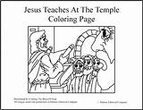 Jesus Coloring Pages Temple Teaching Teaches Printable Crafts Bible Solomon Map Synagogue King School God Kids Sunday Word Teachings Activities sketch template
