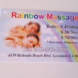 rainbow massage   massage  redondo beach blvd