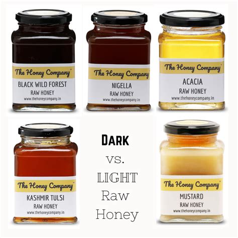 dark  light honey benefits   nutritional differences