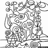 Joan Cuadros Colorear Arte Miró Pesquisa Joane Colouring Famosos Opere Pollock Ausmalen Quadros Picasso Kleurplaten Atividades Maternelles Britto Dipinti Fiche sketch template
