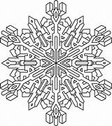 Snowflake Geometric Outlines sketch template