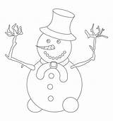 Snowman Hat Happy Scarf Coloring Preview sketch template