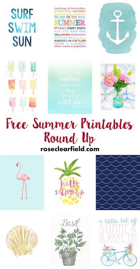 summer printables   rose clearfield