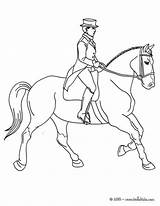 Horse Dressage Pages Coloring Woman Training Getdrawings Hellokids Print Color sketch template