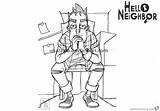 Hello Neighbor Coloring Pages Nicky Curiosity Sketch Color Print Printable Getcolorings Getdrawings Comments sketch template