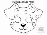 Maska Dzieci Dalmatian Piesek Kolorowanka Druku Mascaras Mascara Simplemomproject Máscaras Colored Drukowania Drukowanka Malowankę Wydrukuj sketch template