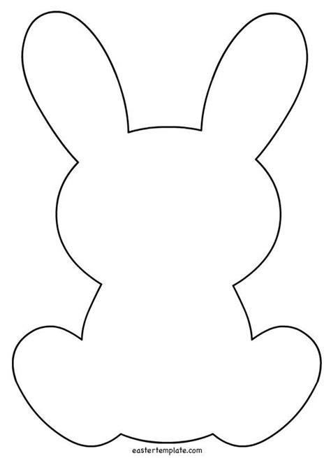 rabbit template printable easter bunny template easter templates