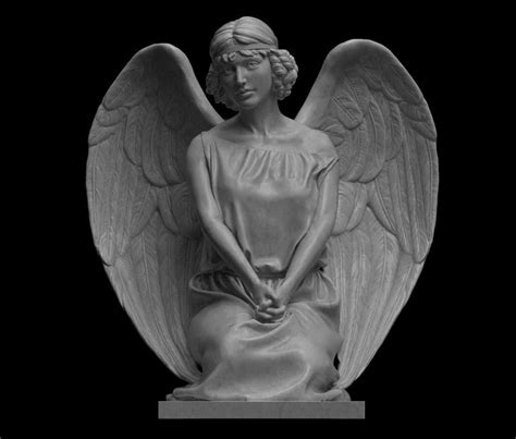 angel statue 3d printable model cgtrader