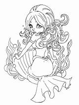 Mermaid Coloring Pages Cute Girl Jadedragonne Pinup Deviantart Mermaids Christmas Kids Anime Print Chibi Color Printable Colouring Sheets Adults Shell sketch template