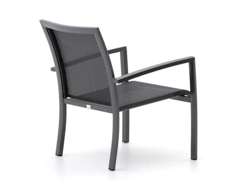 bellagio anzio lounge tuinstoel stapelbaar royal grey arm aluminium  keus kees smit