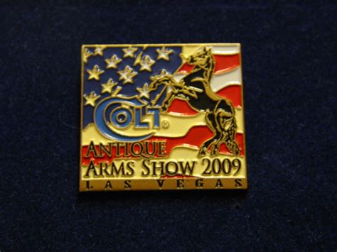 colt antique arms show 2009 las vegas hat lapel tie tack tac badge gun pin