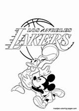 Coloring Pages Lakers Los Angeles Dodgers Nba Disney Print Synonyms List Library Clipart Getcolorings Popular Mickey Mouse Basketball sketch template