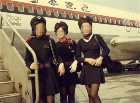 Vintage Of Jal Flight Attendants ~ World Stewardess Crews