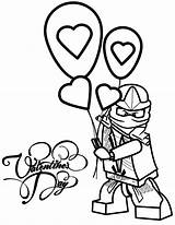 Coloring Pages Ninjago Valentines Lego Lloyd Printable Valentine Ninja Kids Cards Zx Balloons Holding Clipart Sheets Popular Library Visit Clipartmag sketch template