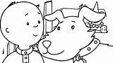 Caillou Dog Coloring Wecoloringpage sketch template