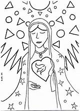 Guadalupe Virgen Coloring Rosa Pages La Template Library Clipart Cartoon sketch template