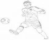 Coloriage Lewandowski Gotze Joueur Messi Imprimer sketch template