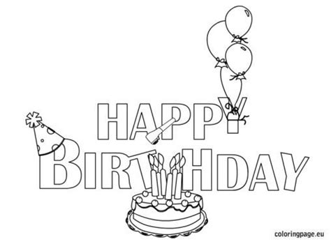 happy birthday coloring page coloring page