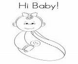 Baby Coloring Pages Hi sketch template