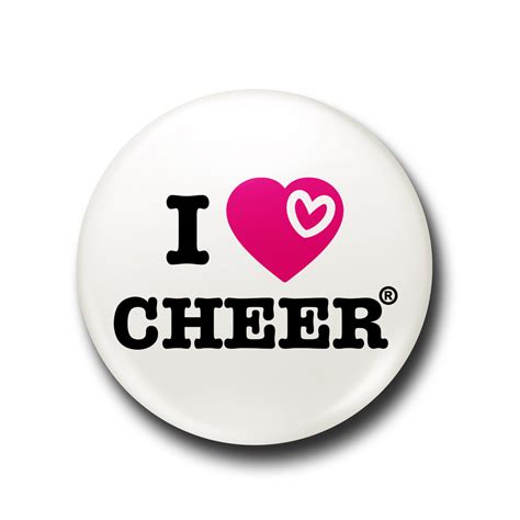 original pink i love cheer® pin badge i love cheer®