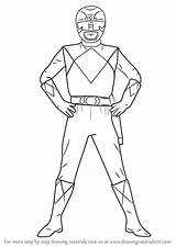 Ranger Power Rangers Step Draw Red Drawing Drawingtutorials101 Cartoon Tutorials sketch template