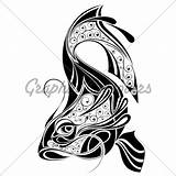 Pisces Tattoos Getdrawings Tribal Fish Drawing sketch template