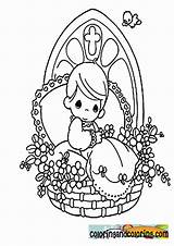 Coloring Precious Moments Pages Easter Christian Religious Getcolorings Baptism Egg Popular sketch template