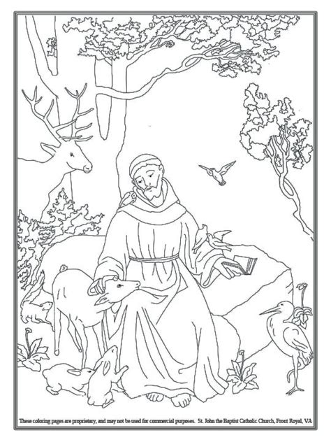 st francis coloring page  getcoloringscom  printable colorings