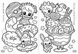 Coloring Kawaii Food Cute Pages Printable Disney Animal Girls Print Doodle Chibi sketch template