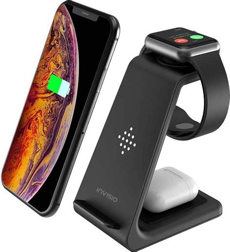 invisio    draadloze oplader iphone wireless charger voor iphone apple  bolcom